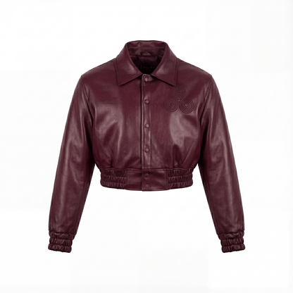 CNOIR Leather Bomber Jacket (Cropped) - CNOIR