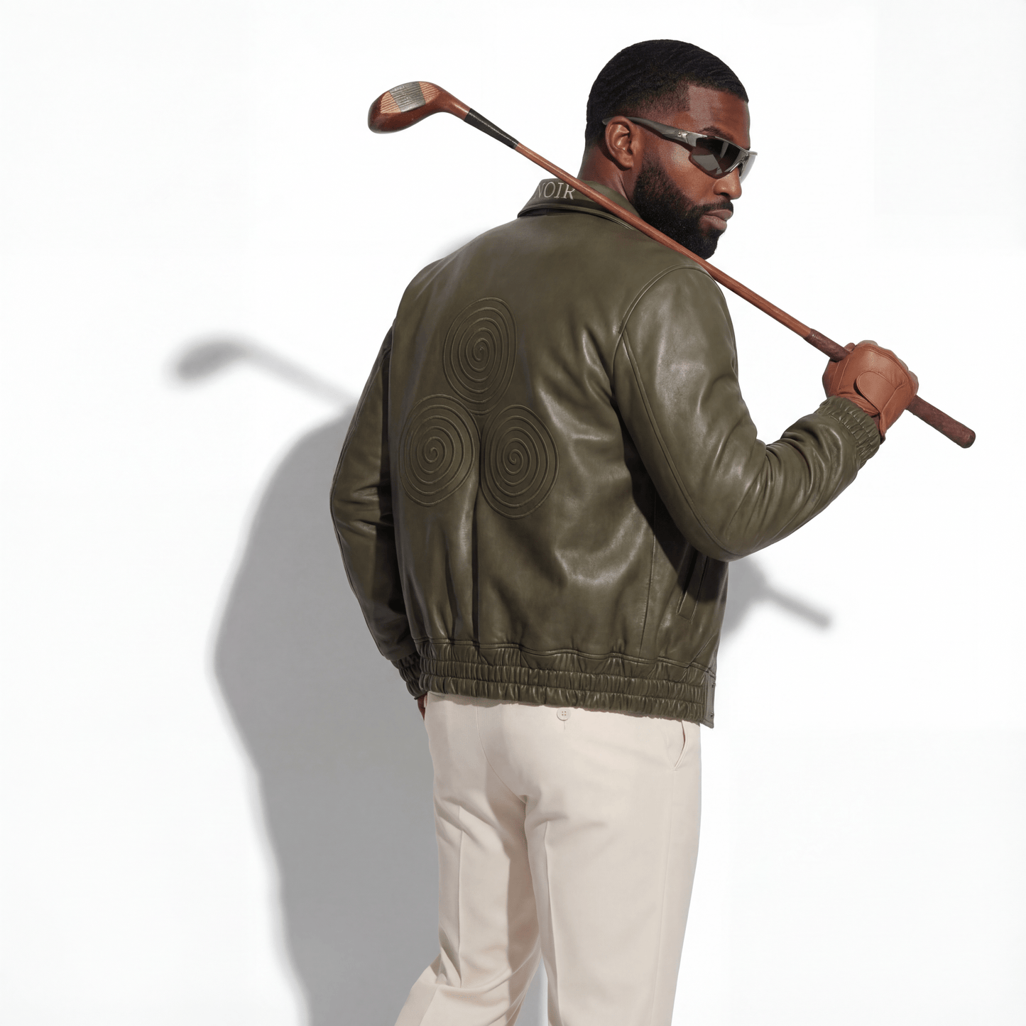 CNOIR Leather Bomber Jacket (Unisex) - CNOIR