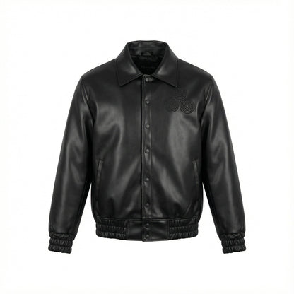 CNOIR Leather Bomber Jacket (Unisex) - CNOIR