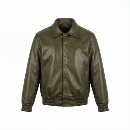 CNOIR Leather Bomber Jacket (Unisex) - CNOIR