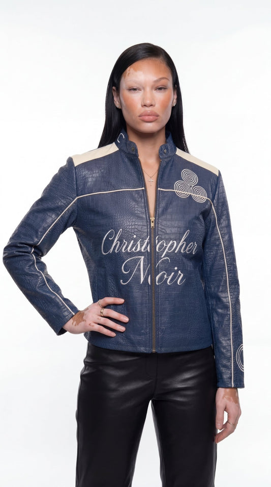 CNOIR Noir - Croc Statement Jacket (Unisex) - CNOIR