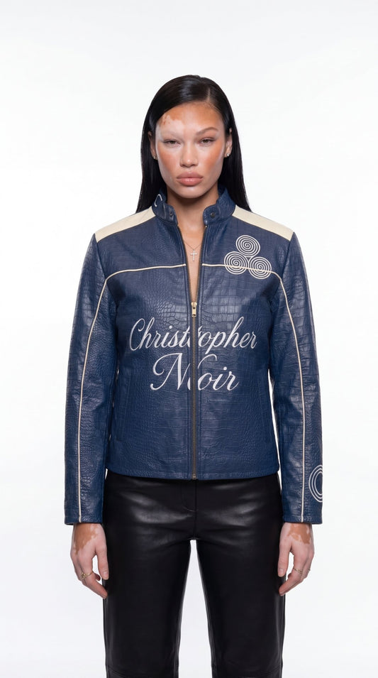 CNOIR Noir - Croc Statement Jacket (Unisex) - CNOIR