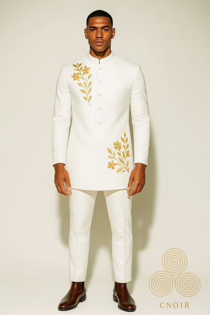 Noir Verdant Suit Jacket (White)
