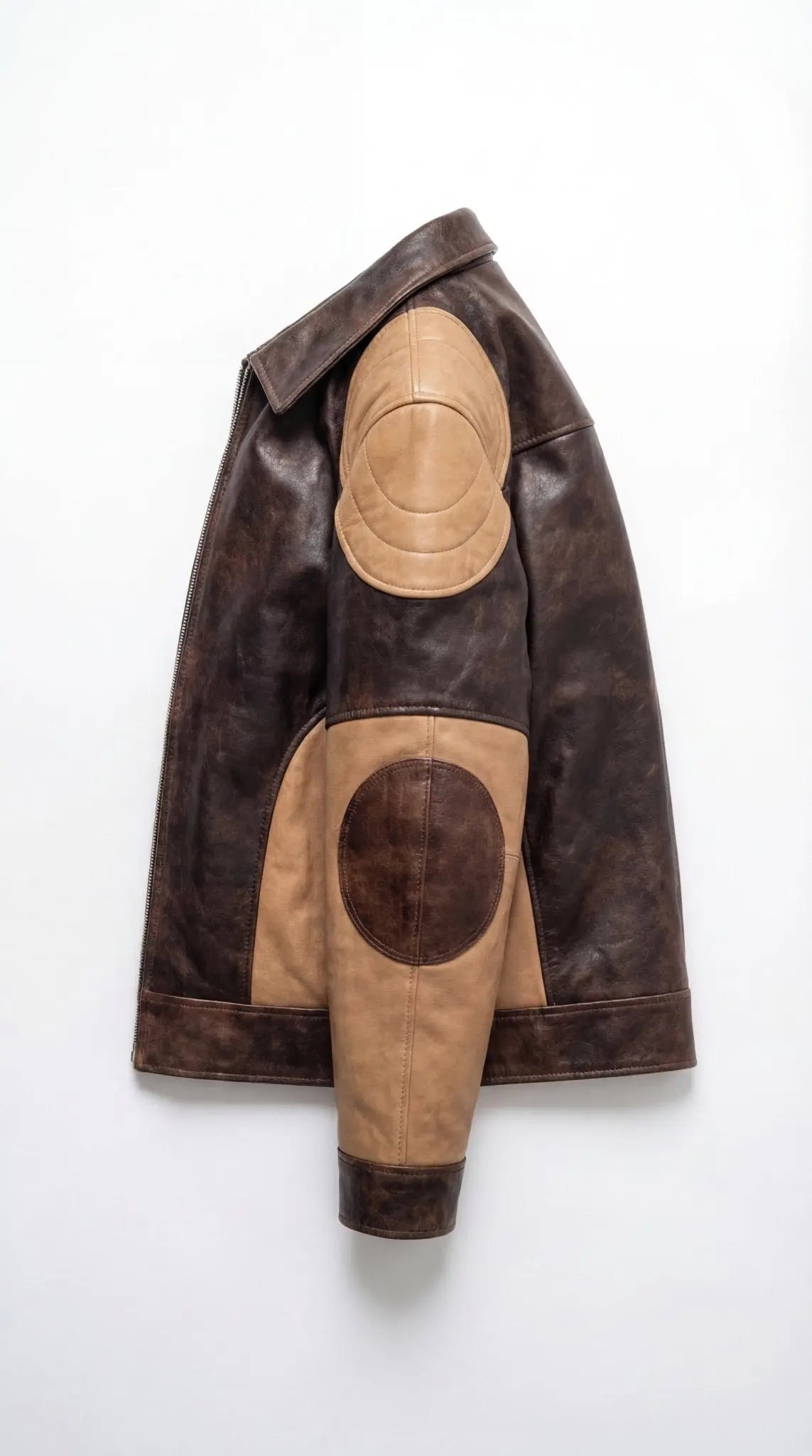 Distressed Cowhide Moto Jacket - CNOIR