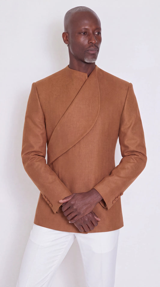 The Noir Dominion Suit — Asymmetric Mandarin Collar Suit — view 2