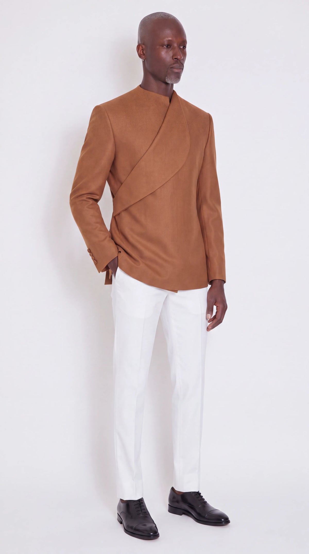 The Noir Dominion Suit — Asymmetric Mandarin Collar Suit — view 3