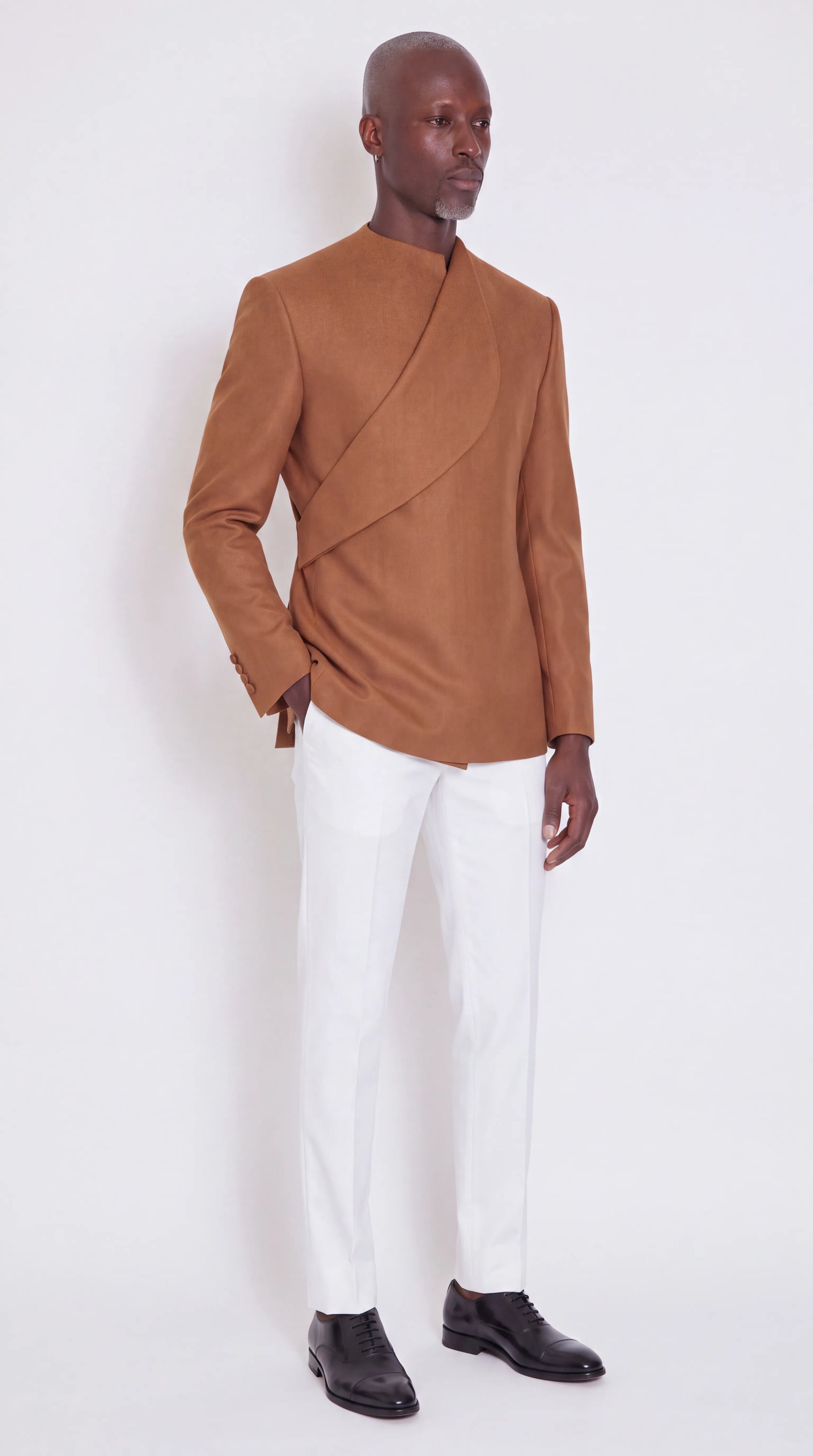 The Noir Dominion Suit — Asymmetric Mandarin Collar Suit — view 3