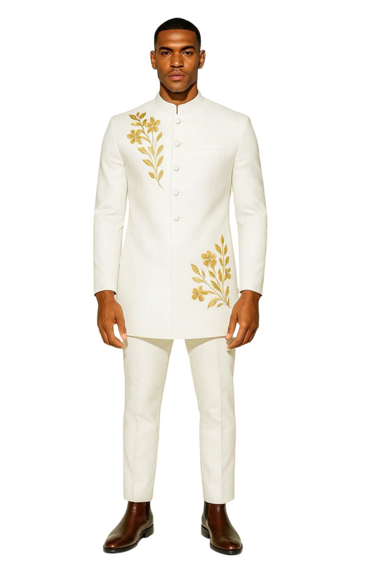 Noir Verdant Suit Jacket (White)