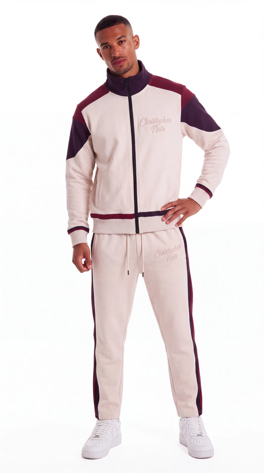 The Noir Heritage Tracksuit — Ecru (Men's)