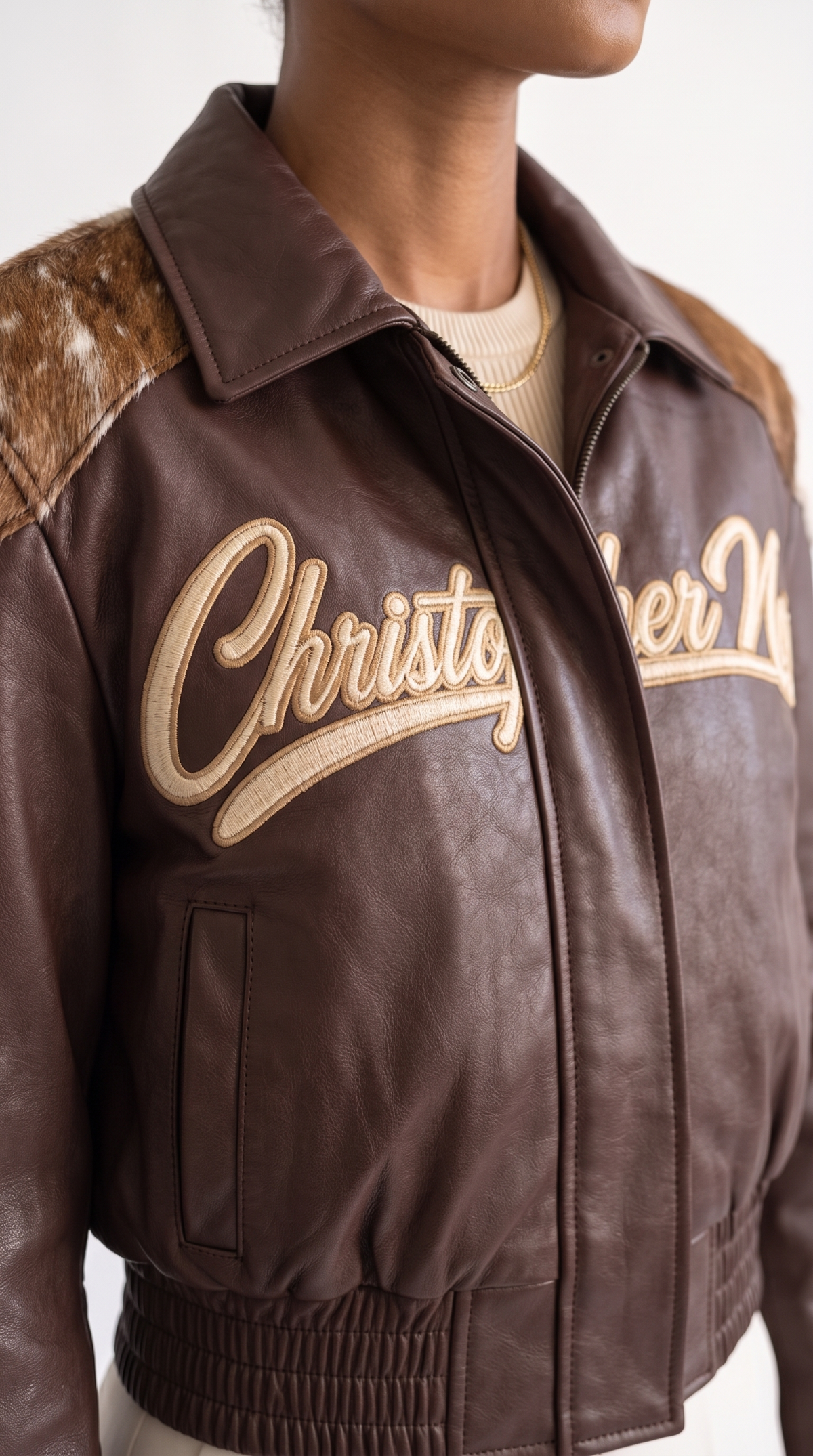 Noir Outrider Bomber – detail close-up, Christopher Noir