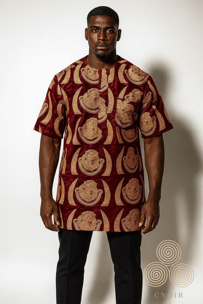 Velvet Isi Agu Shirt (Burgundy)