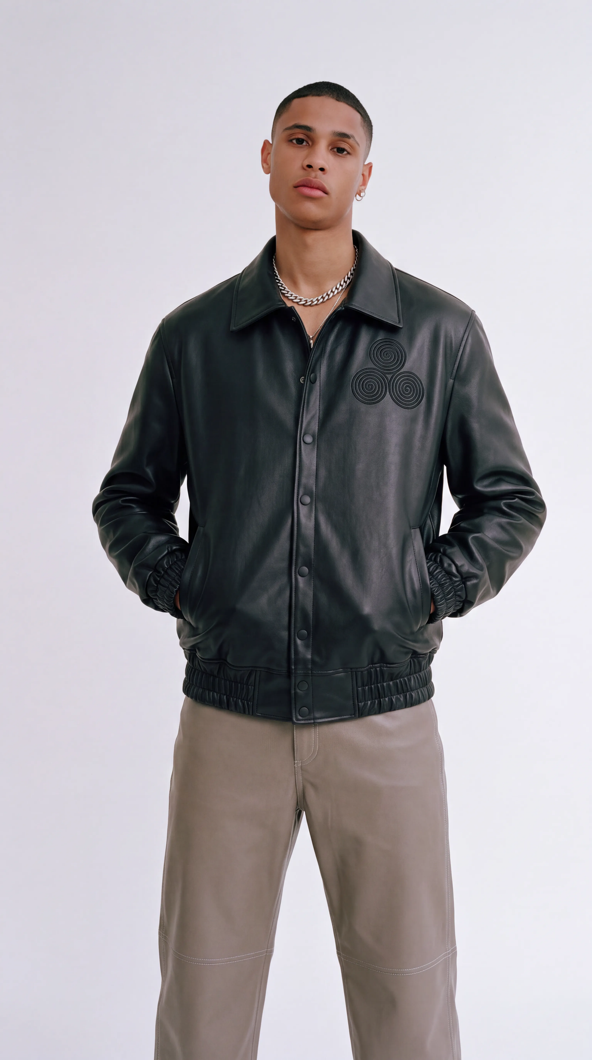 CNOIR Leather Bomber Jacket (Unisex) — view 3