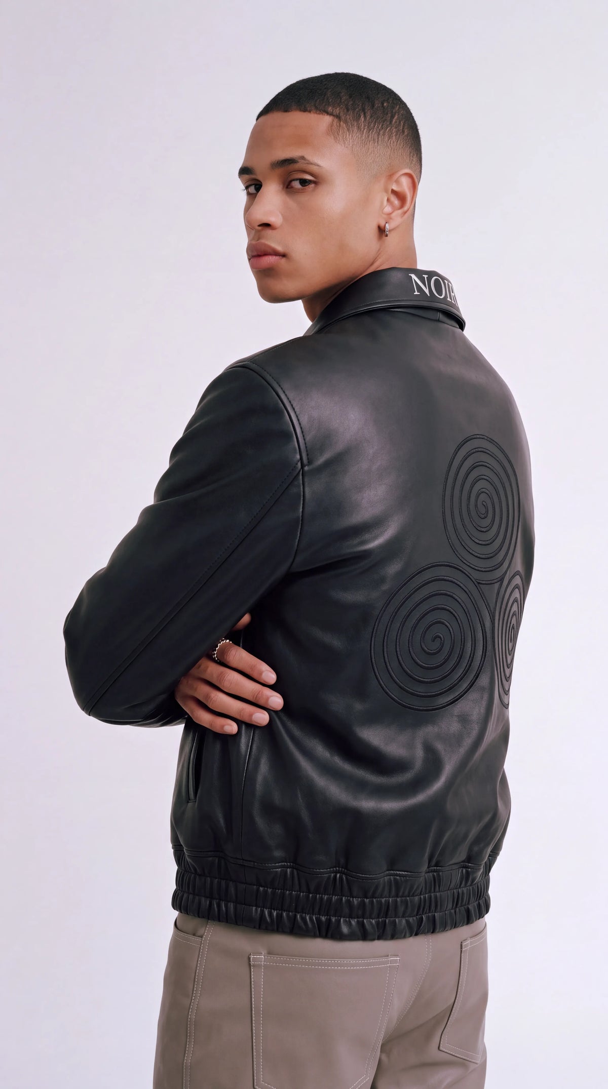 CNOIR Leather Bomber Jacket (Unisex) — view 4