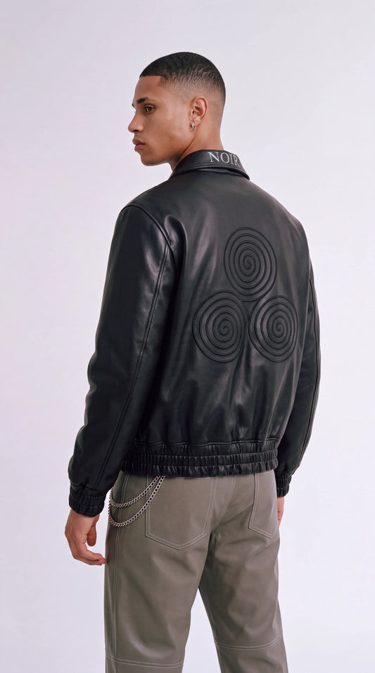 CNOIR Leather Bomber Jacket (Unisex) — view 2