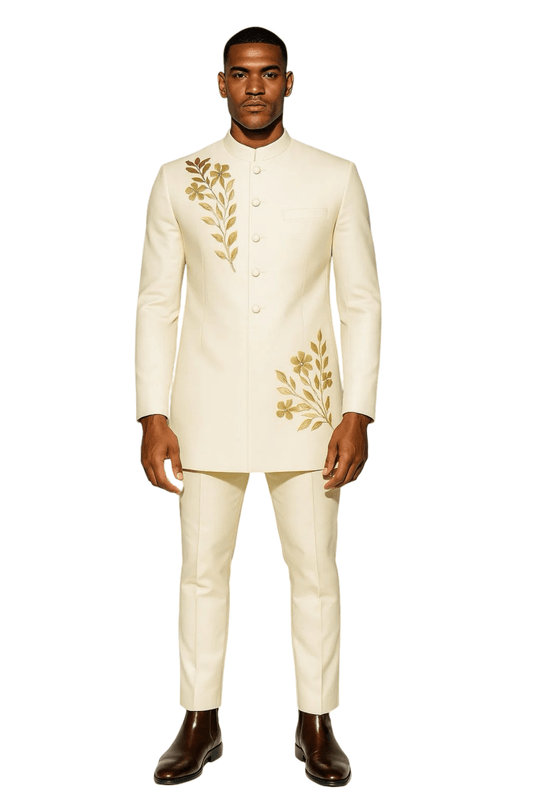 Noir Verdant Suit Jacket (Cream) - CNOIR