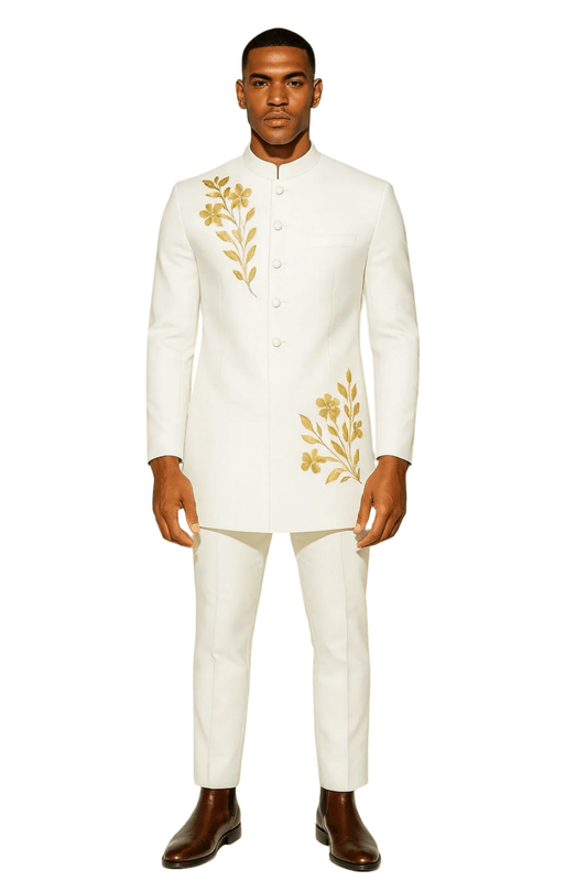 Noir Verdant Suit Jacket (White) - CNOIR