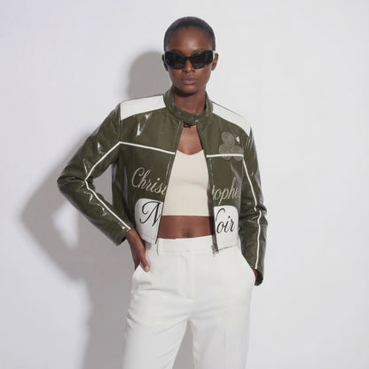 The Noir Statement Jacket in Patent Leather (Unisex)