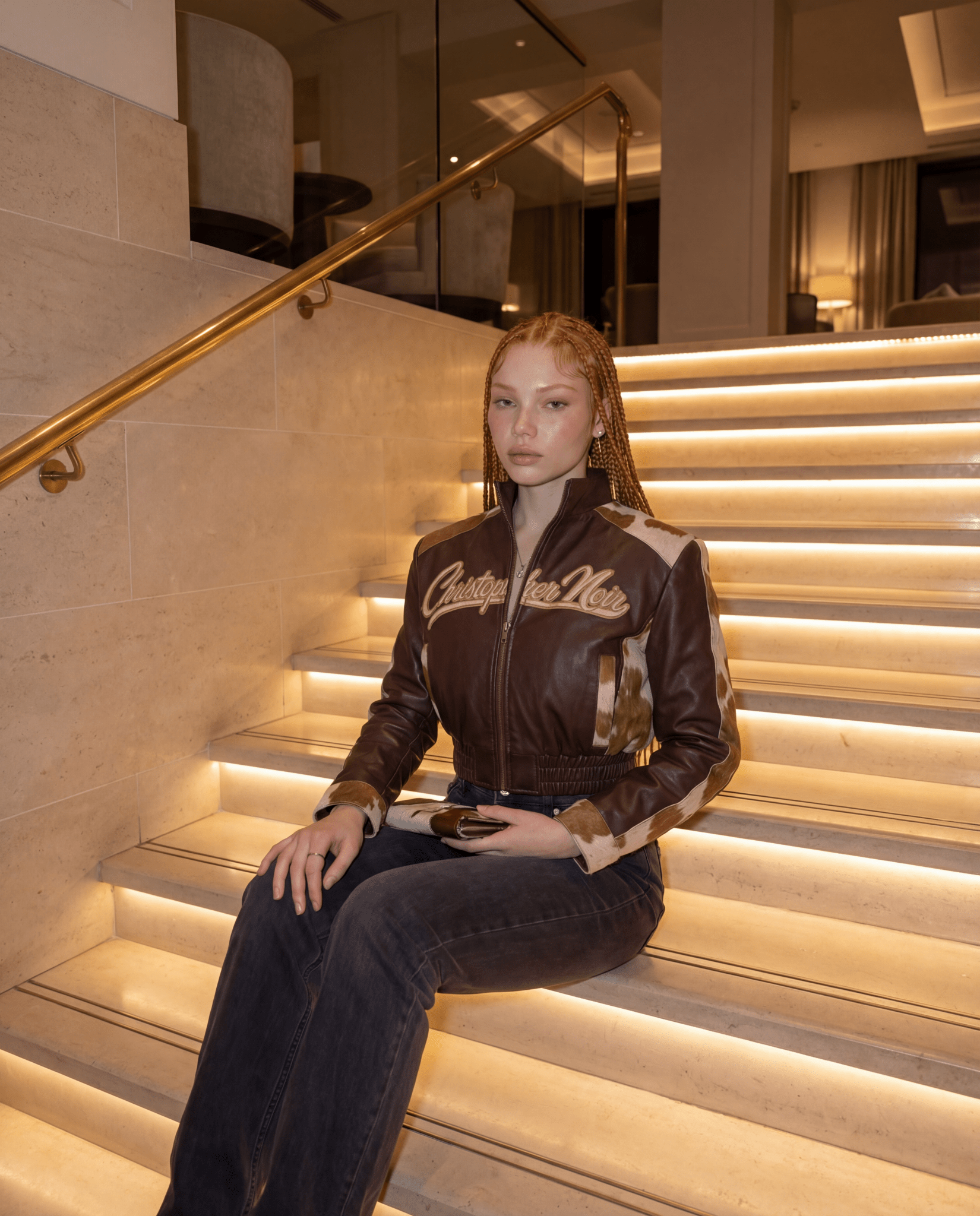 The Espresso - Cowhide Racer Jacket - CNOIR