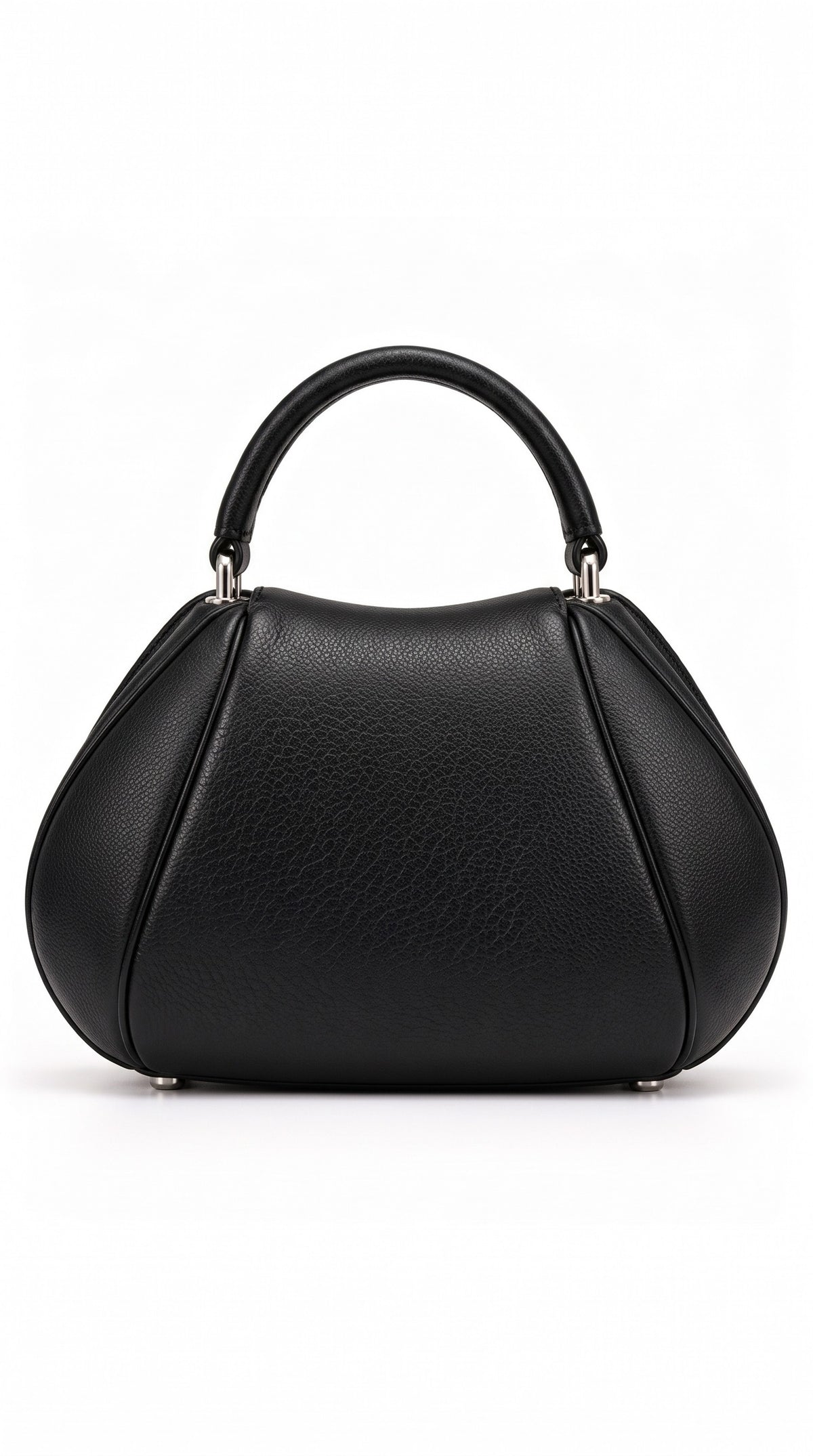 The Noir Bibury — Black Dome Top-Handle Handbag – back view, Christopher Noir