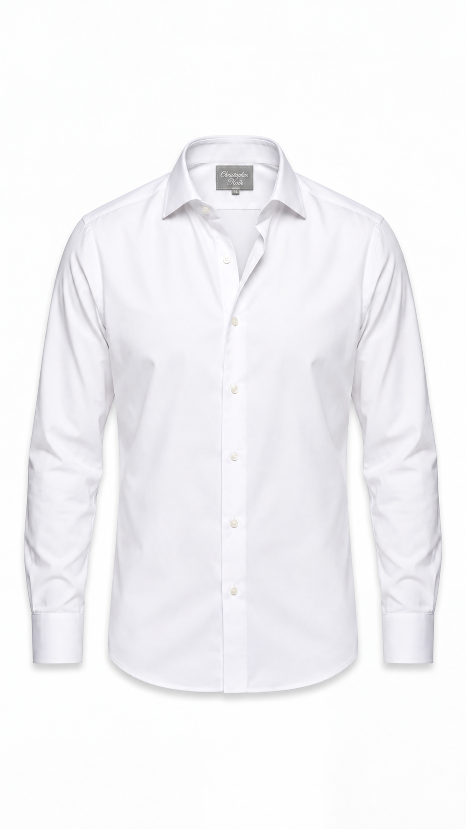 The Noir Formal Shirt in White — premium poplin cotton formal shirt by Christopher Noir