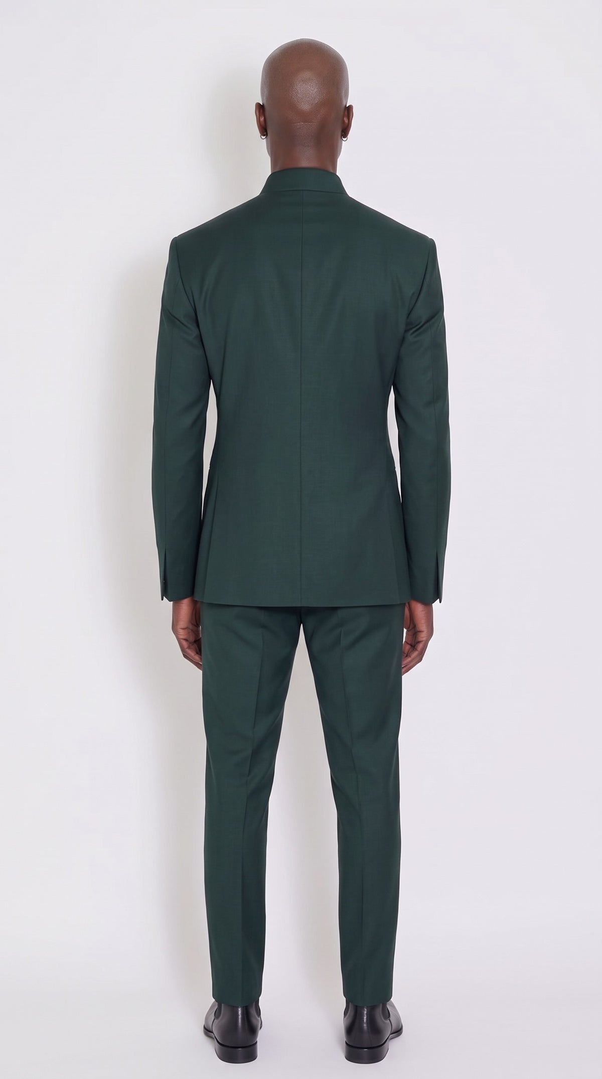 The Noir Imperium Suit — Bandhgala Diagonal-Wrap Suit – back view, Christopher Noir