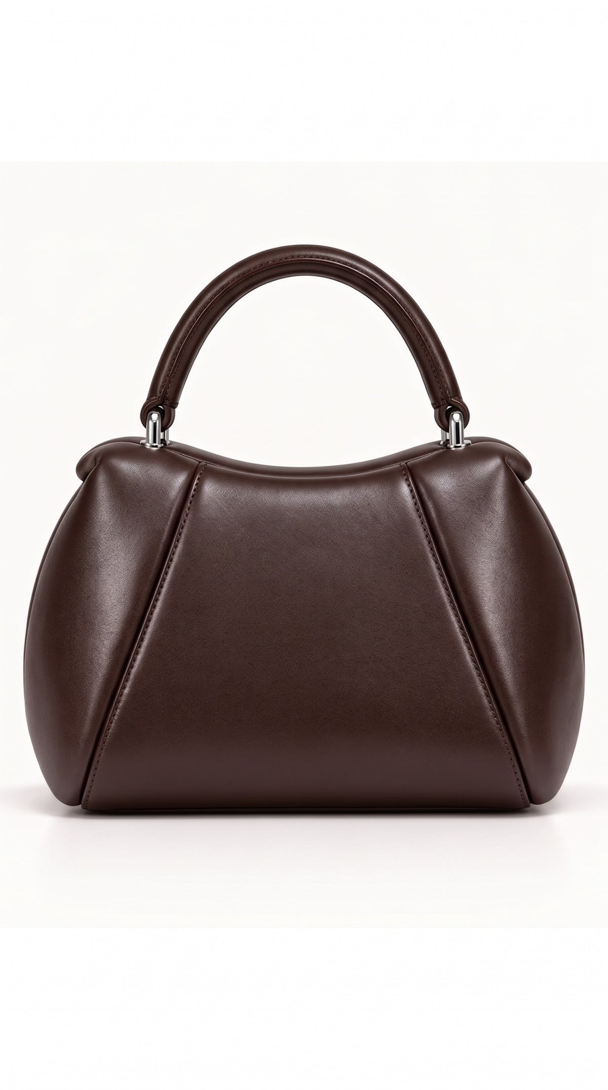 The Noir Padstow — Chocolate Top-Handle Handbag – back view, Christopher Noir