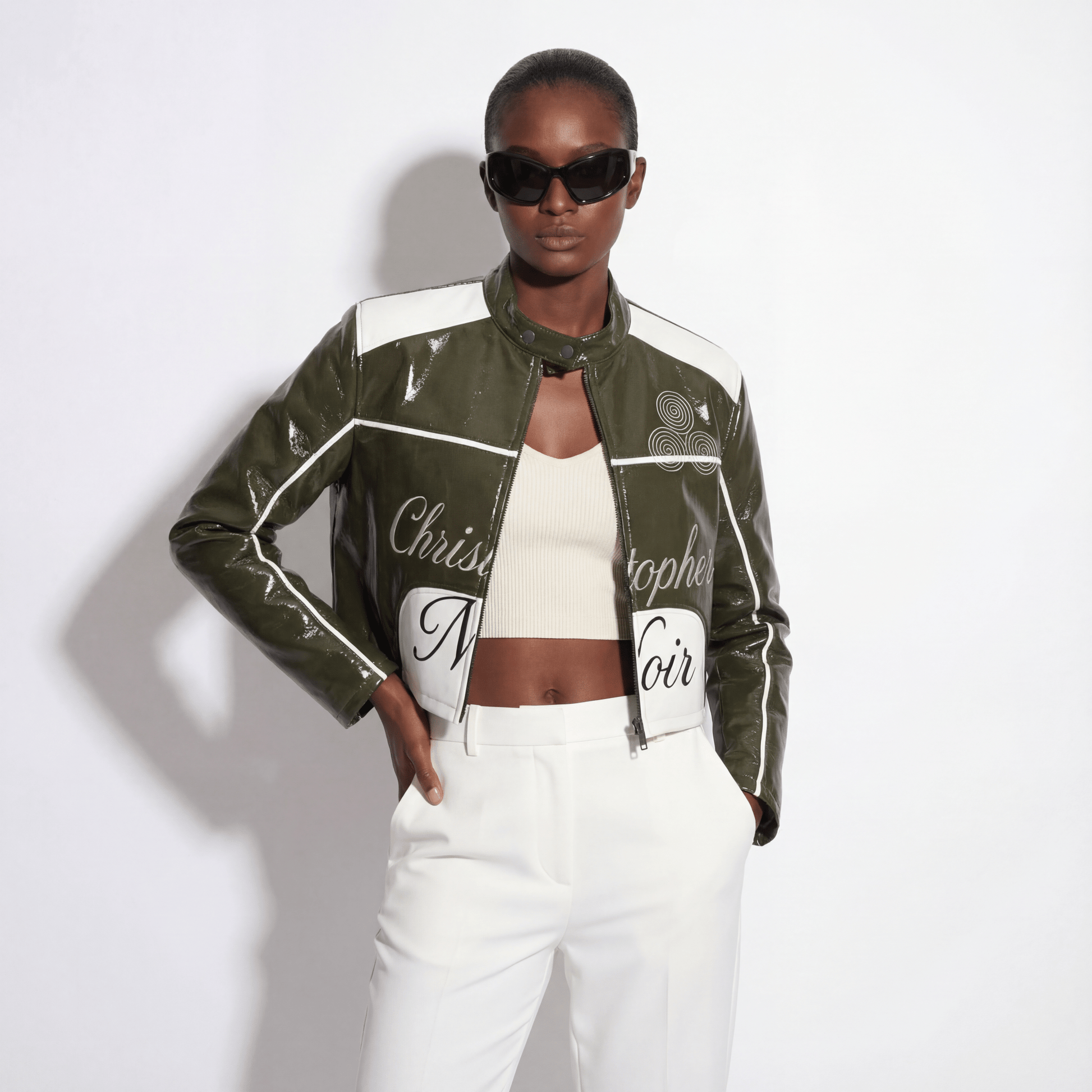 The Noir Statement Jacket in Patent Leather (Unisex) - CNOIR