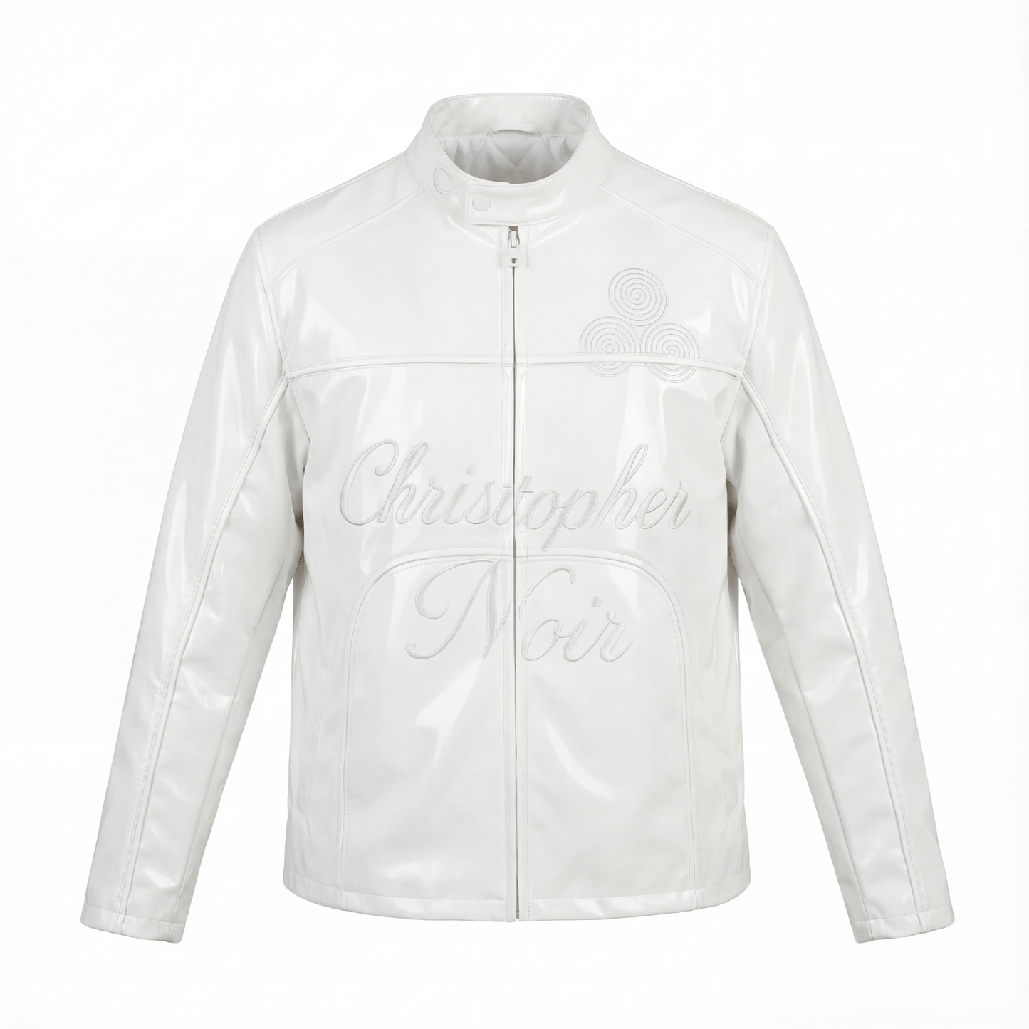 The Noir Statement Jacket in Patent Leather (Unisex) - CNOIR