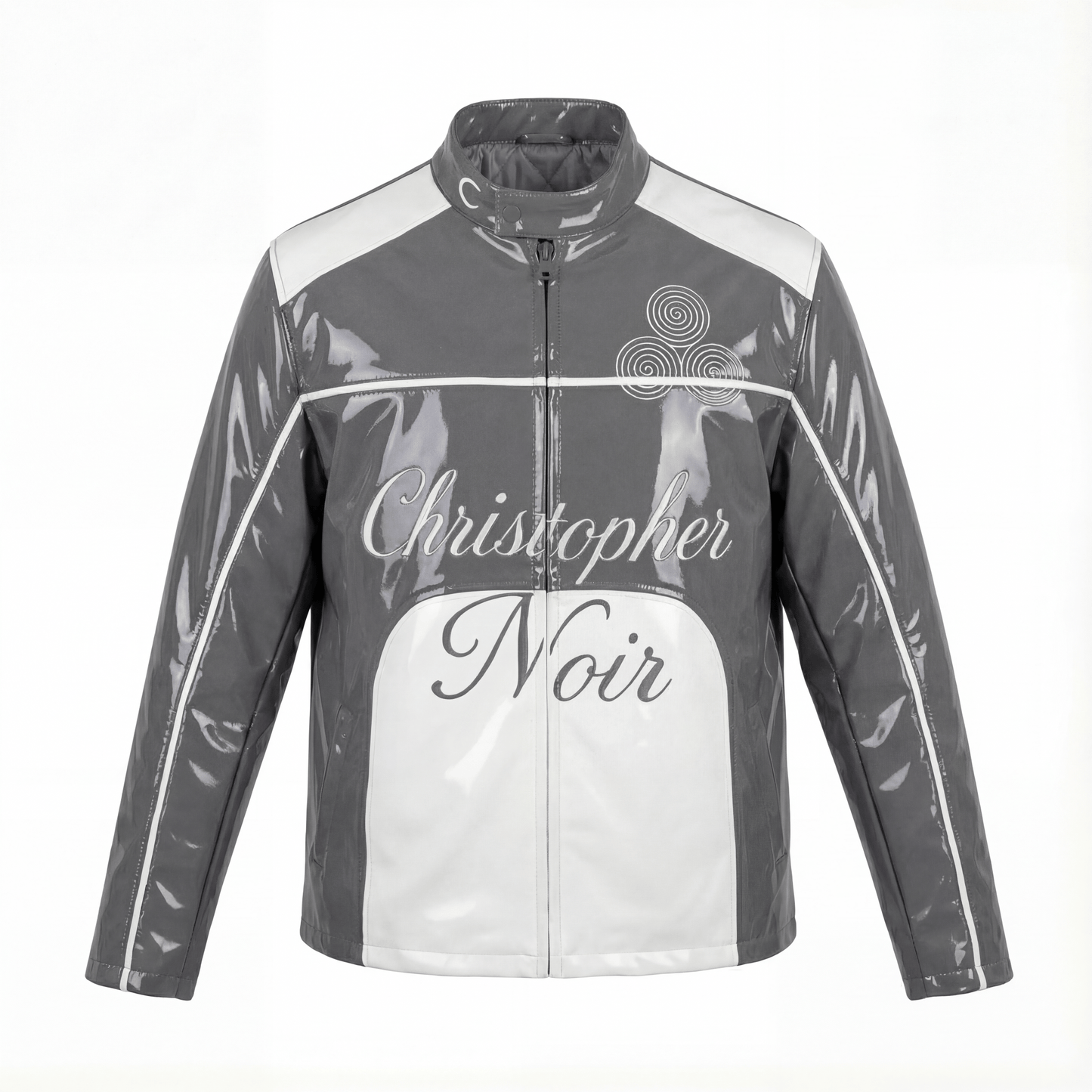 The Noir Statement Jacket in Patent Leather (Unisex) - CNOIR