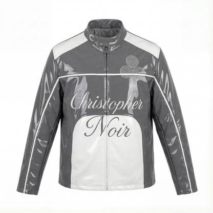 The Noir Statement Jacket in Patent Leather (Unisex) - CNOIR