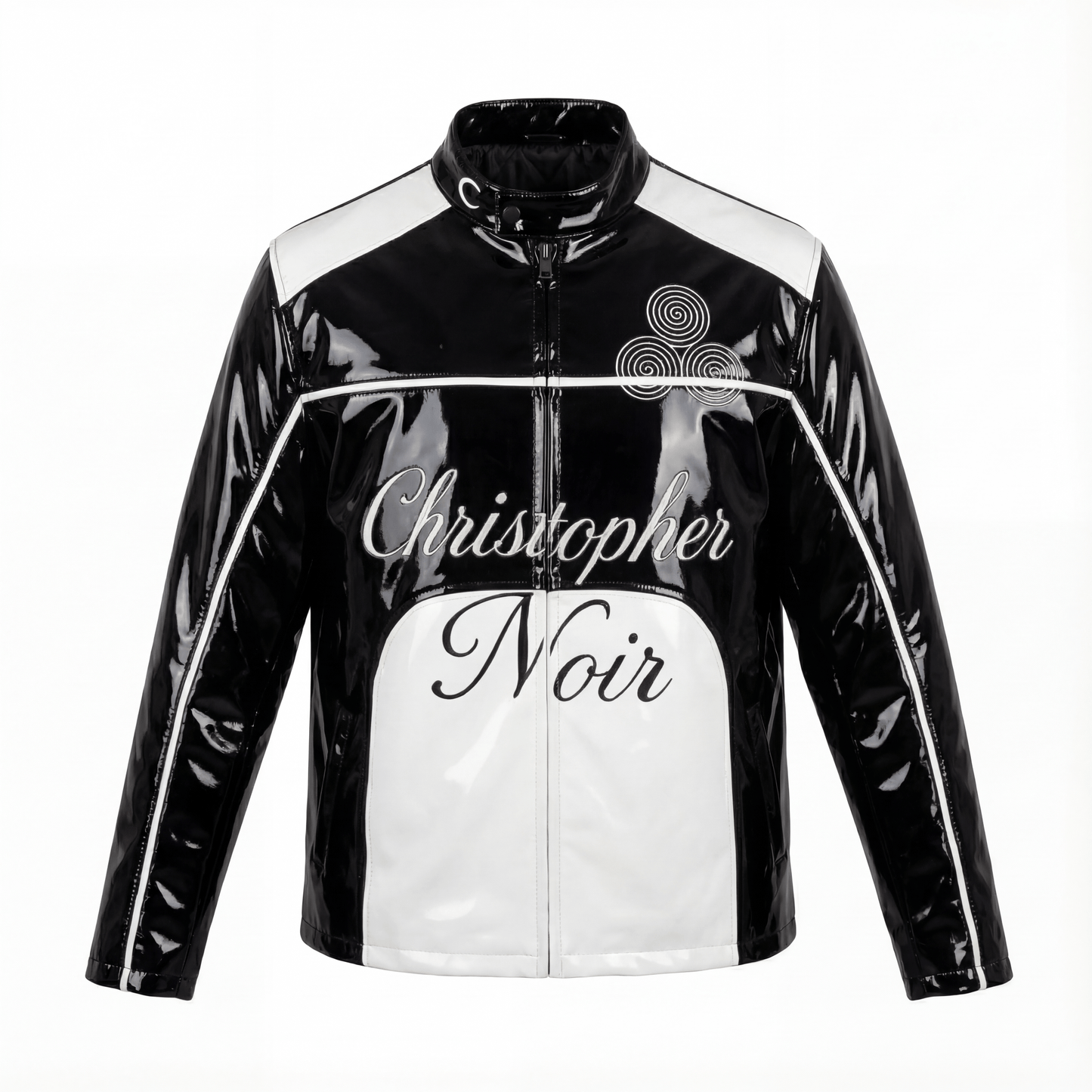 The Noir Statement Jacket in Patent Leather (Unisex) - CNOIR