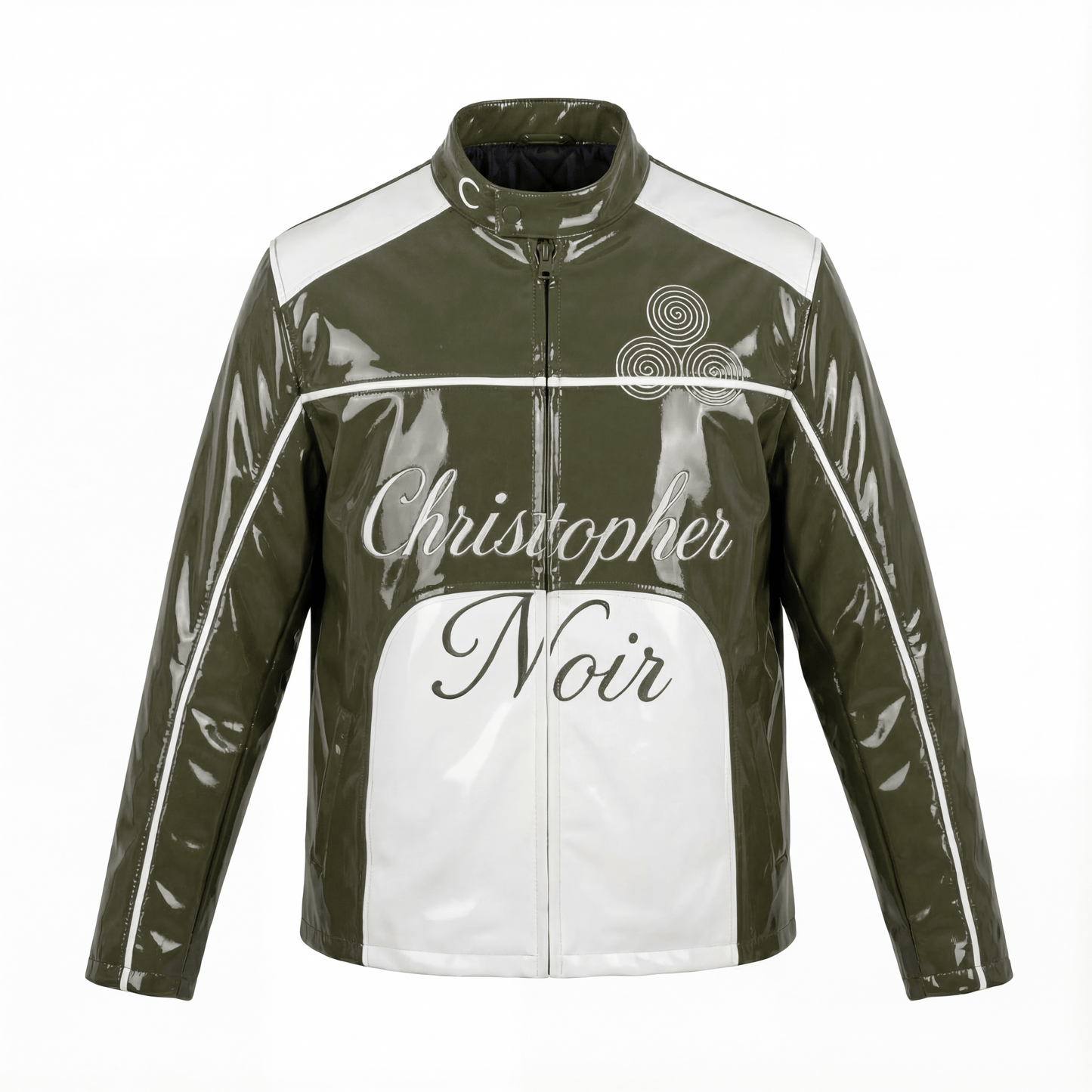 The Noir Statement Jacket in Patent Leather (Unisex) - CNOIR