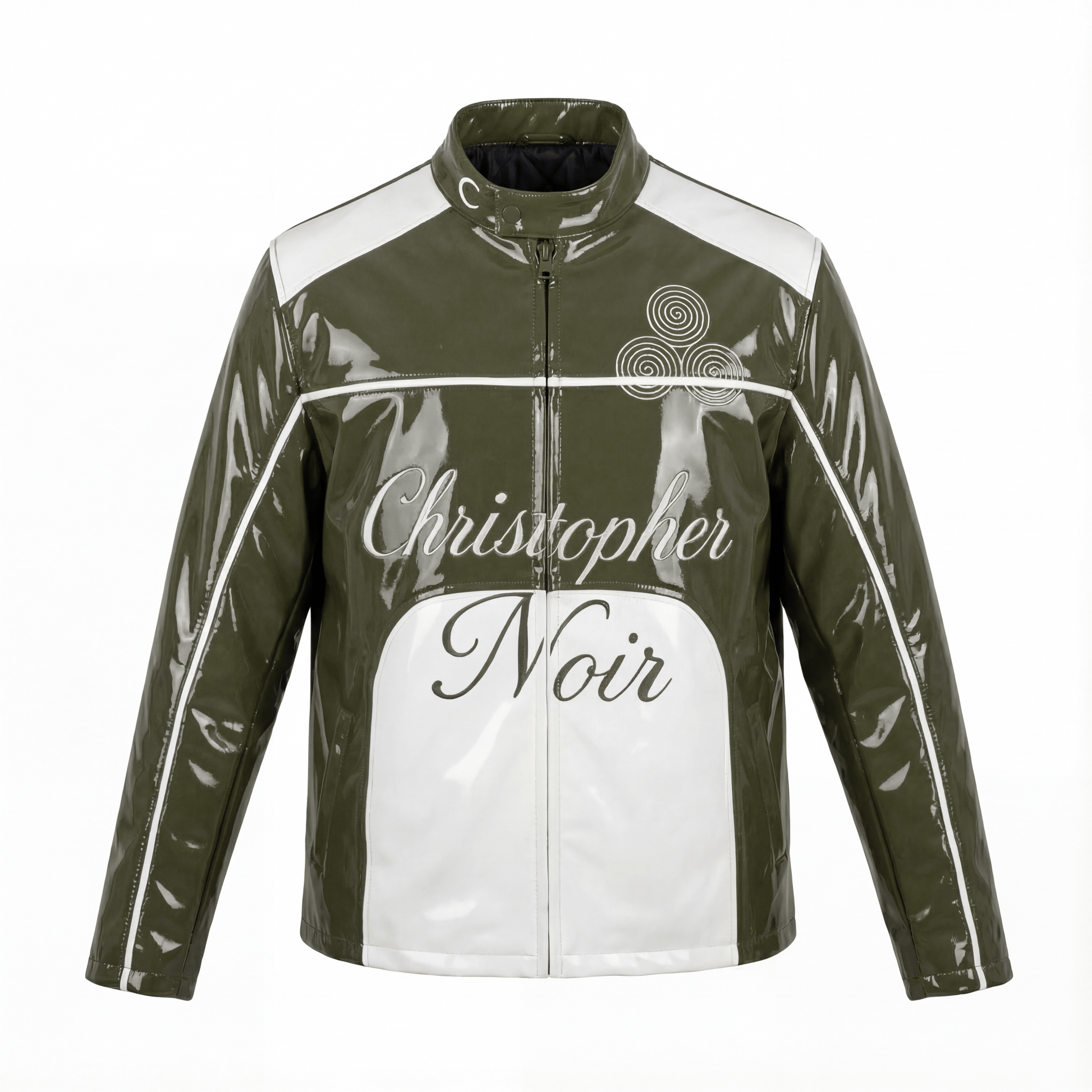 The Noir Statement Jacket in Patent Leather (Unisex) - CNOIR