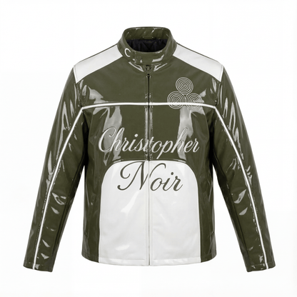 The Noir Statement Jacket in Patent Leather (Unisex) - CNOIR