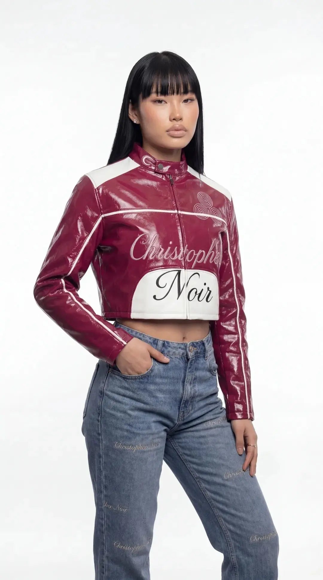 The Noir Statement Jacket in Patent Leather (Unisex) - CNOIR