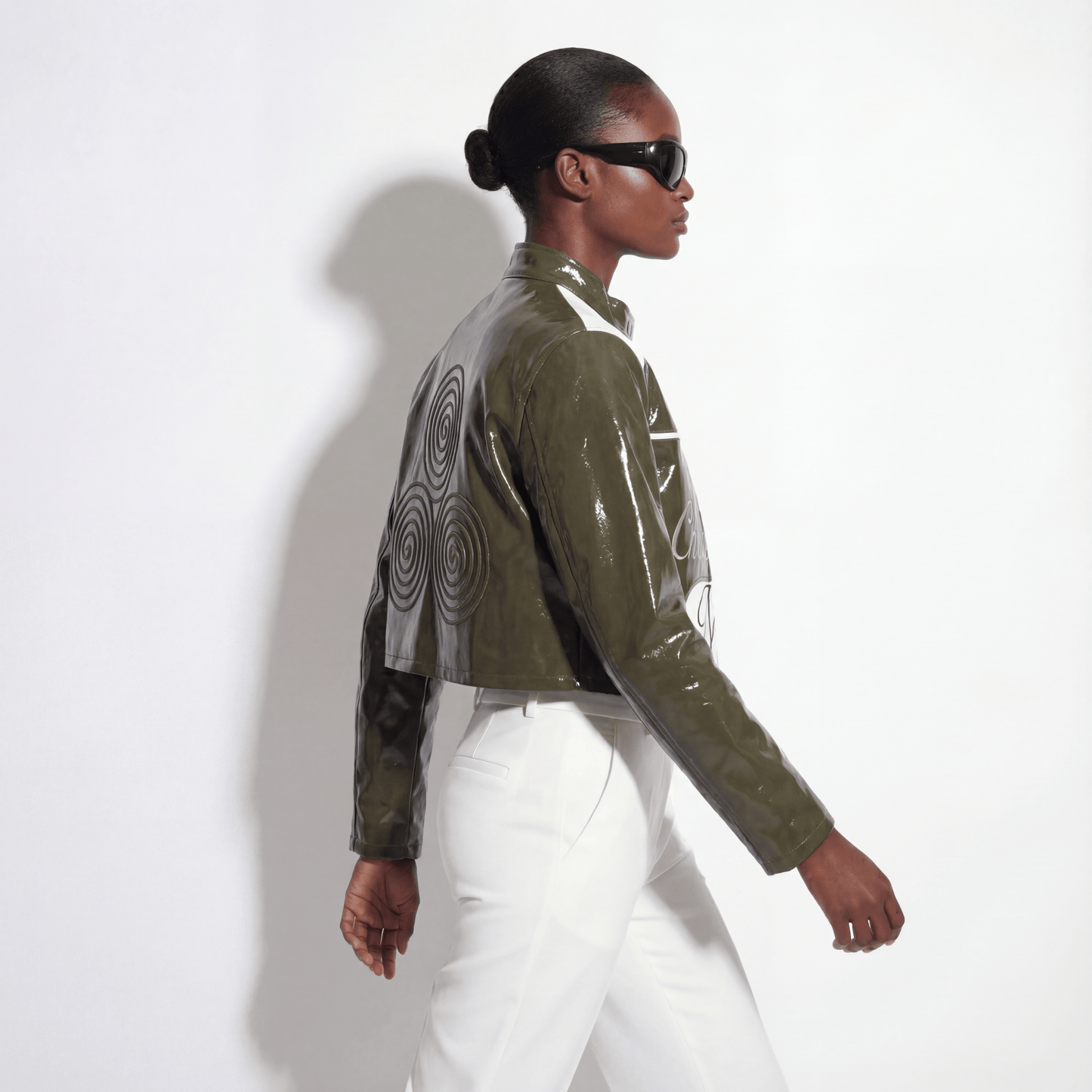 The Noir Statement Jacket in Patent Leather (Unisex) - CNOIR