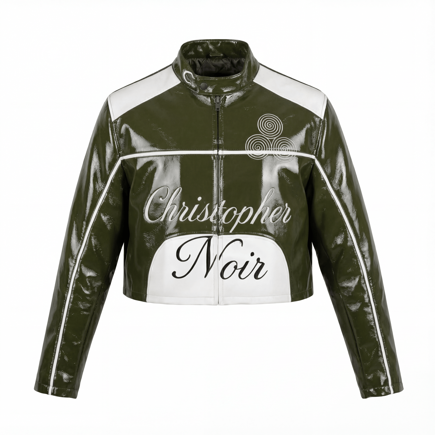 The Noir Statement Jacket in Patent Leather (Unisex) - CNOIR