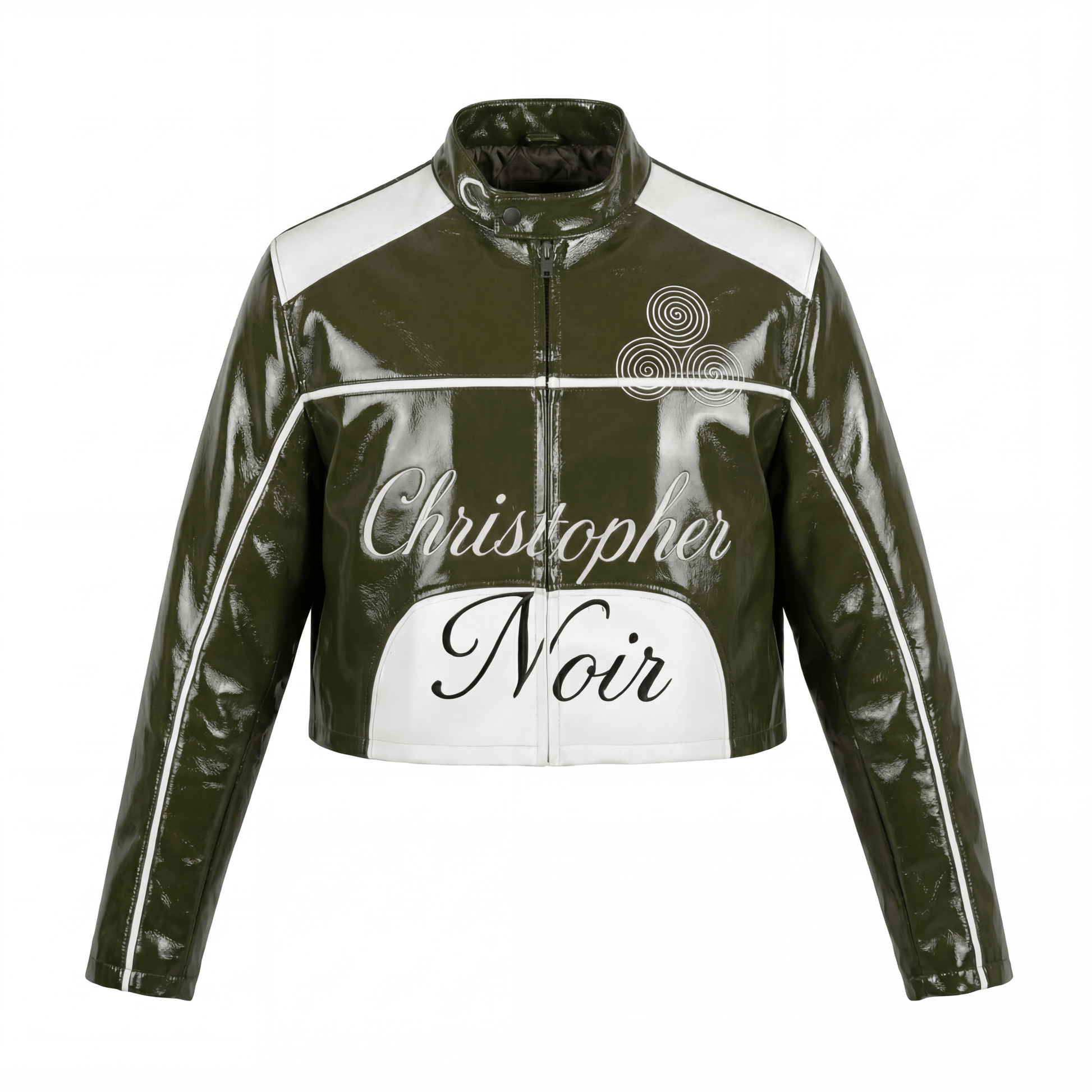 The Noir Statement Jacket in Patent Leather (Unisex) - CNOIR