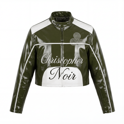 The Noir Statement Jacket in Patent Leather (Unisex) - CNOIR