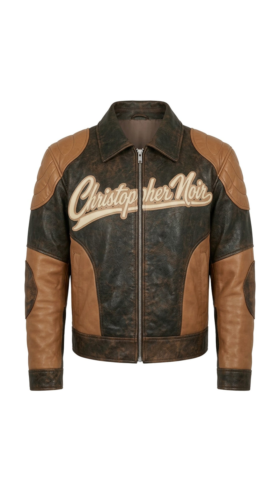 Distressed Cowhide Moto Jacket (Unisex)