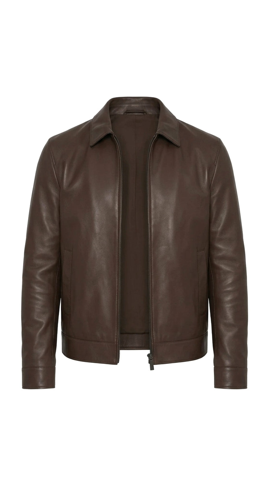 The Noir Belgravia — Chocolate Leather Blouson