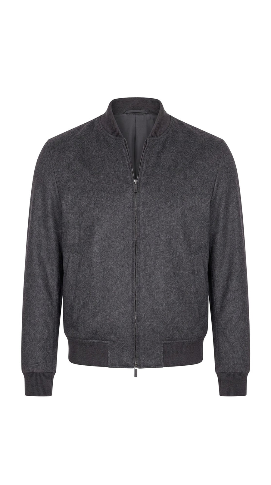 The Noir Bloomsbury — Charcoal Wool Bomber Jacket