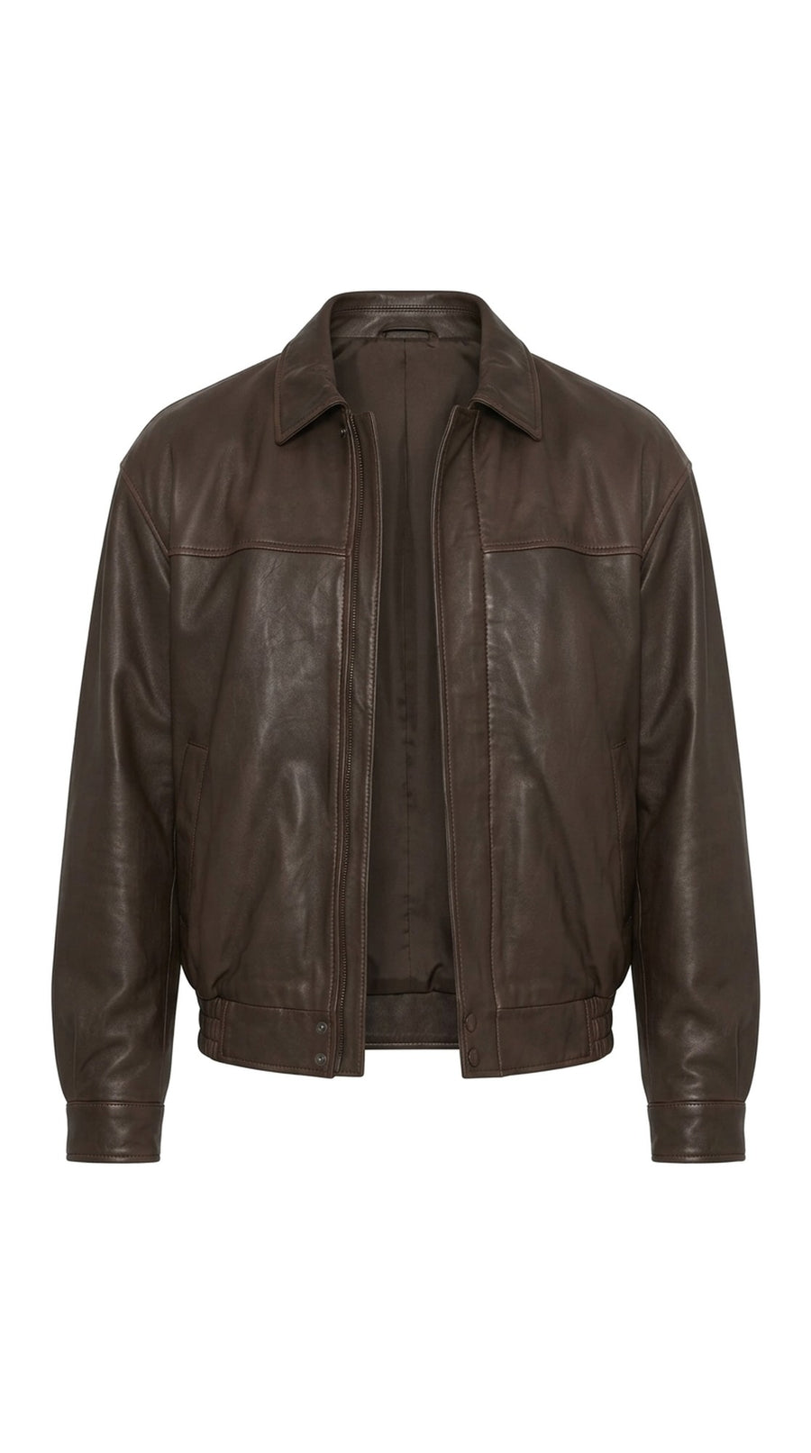 The Noir Highgate — Espresso Lambskin Leather Blouson