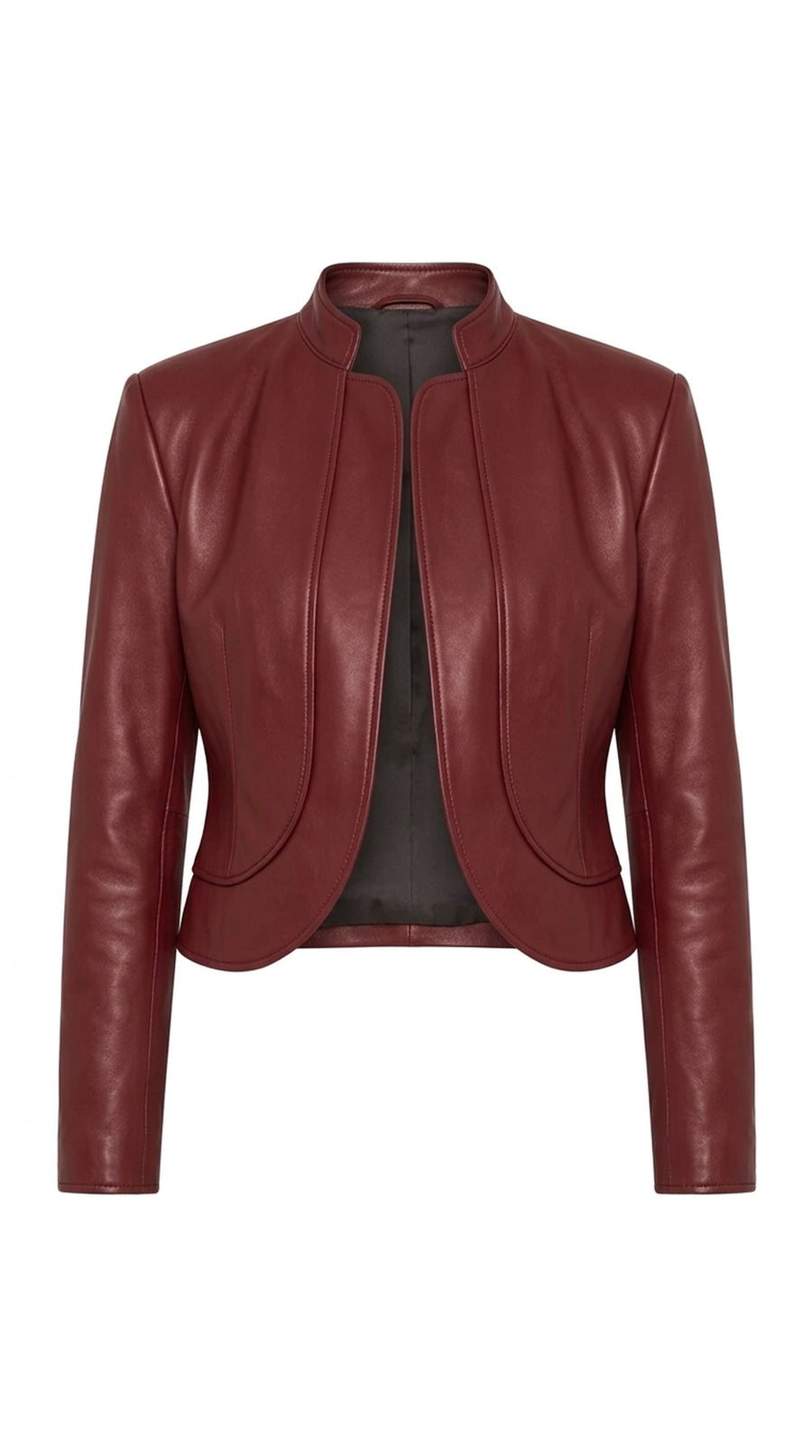 The Noir Shapinsay — Leather Curved-Panel Jacket